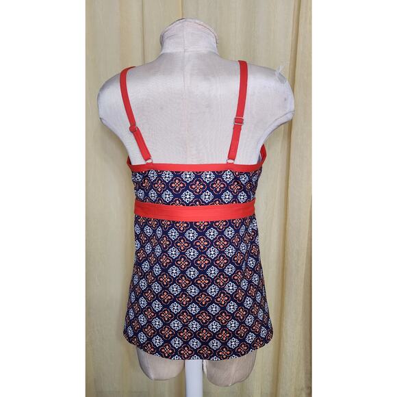 Lands End Womens Tankini‎ Top Size 12 Orange - Picture 2 of 4